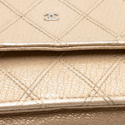Chanel Metallic Calfskin Diamond Stitch Wallet on Chain Bag - image 11