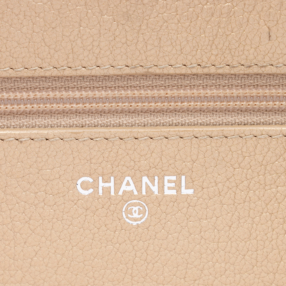 Chanel Metallic Calfskin Diamond Stitch Wallet on Chain Bag - image 9