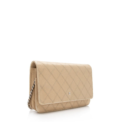 Chanel Metallic Calfskin Diamond Stitch Wallet on Chain Bag - image 2