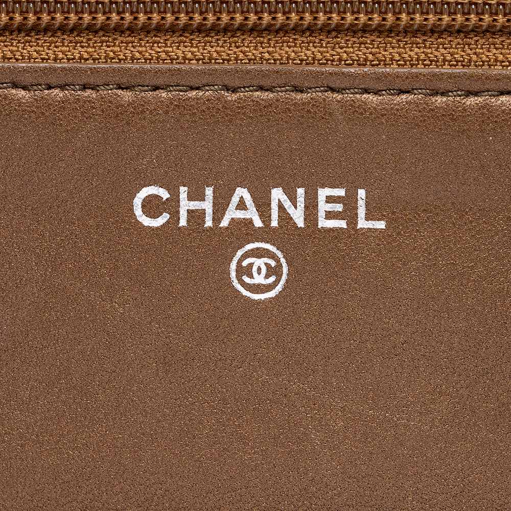 Chanel Metallic Lambskin Classic Wallet on Chain Bag - image 9