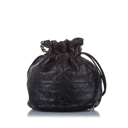 Chanel Mini Classic Lambskin Leather Bucket Bag - image 3
