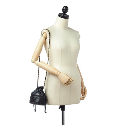 Chanel Mini Classic Lambskin Leather Bucket Bag - image 7