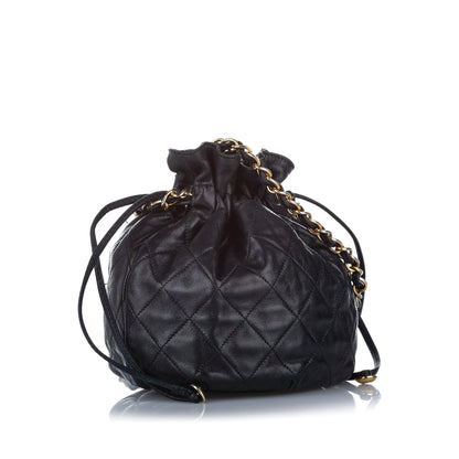 Chanel Mini Classic Lambskin Leather Bucket Bag - image 2