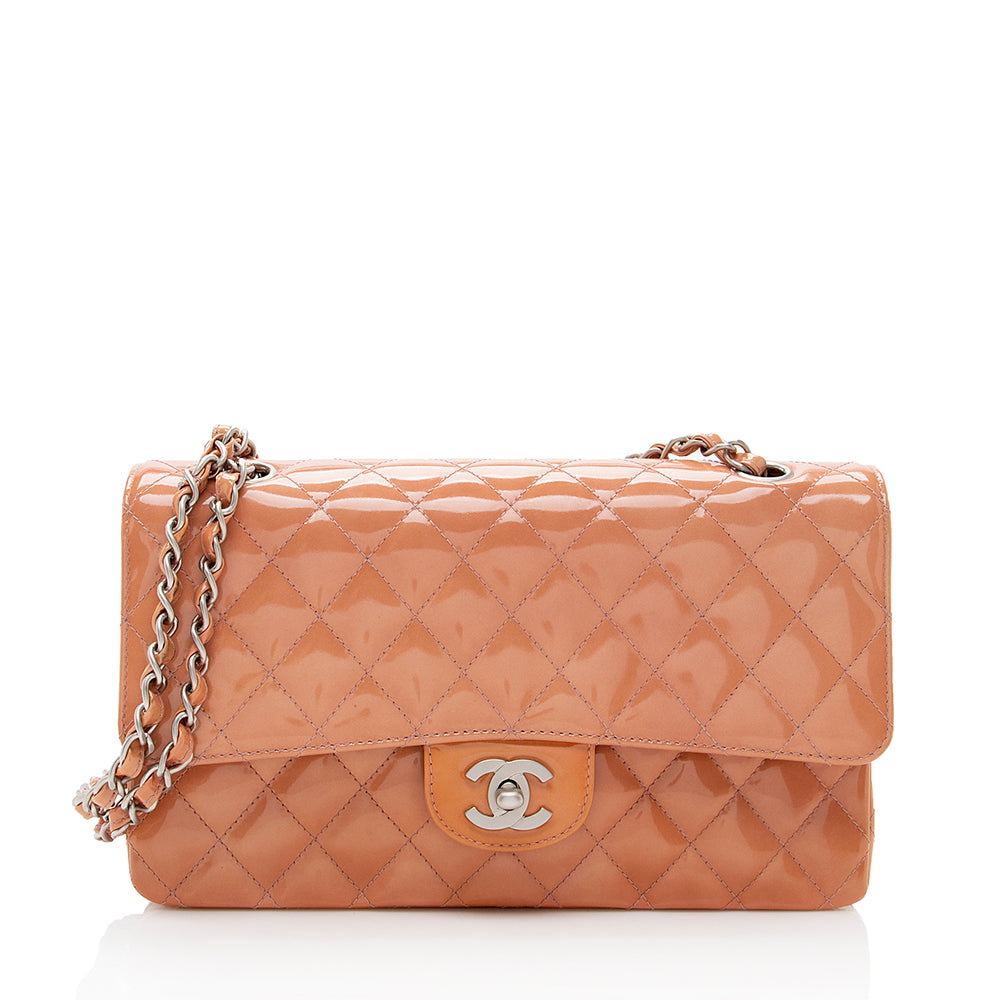 Chanel Patent Leather Classic Medium Double Flap Bag - image 1