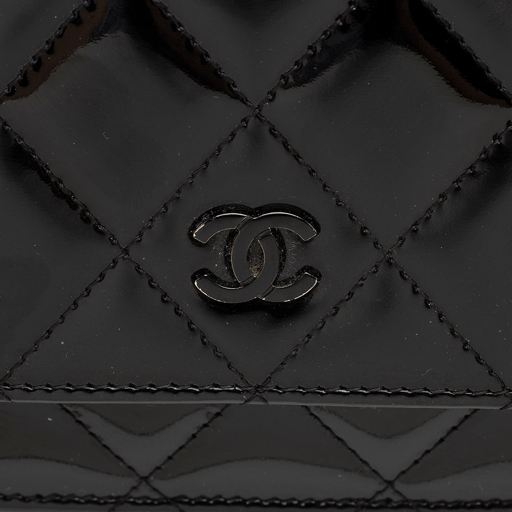 Chanel Patent Leather Classic Wallet on Chain Bag - image 10