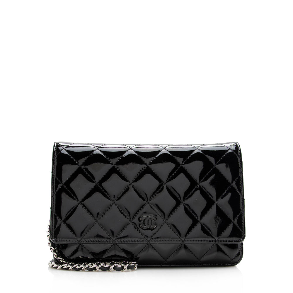 Chanel Patent Leather Classic Wallet on Chain Bag - image 1