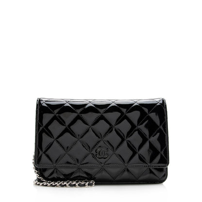 Chanel Patent Leather Classic Wallet on Chain Bag - image 1