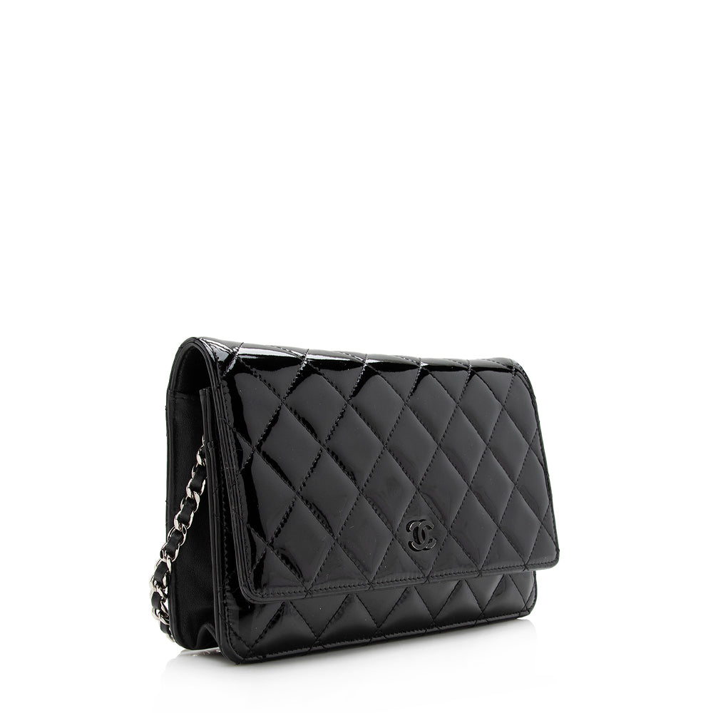 Chanel Patent Leather Classic Wallet on Chain Bag - image 2