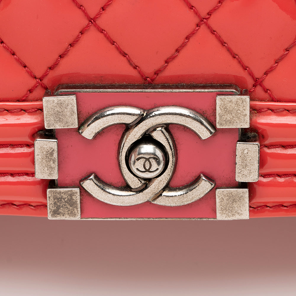 Chanel Patent Leather Large Boy Bag - image 9
