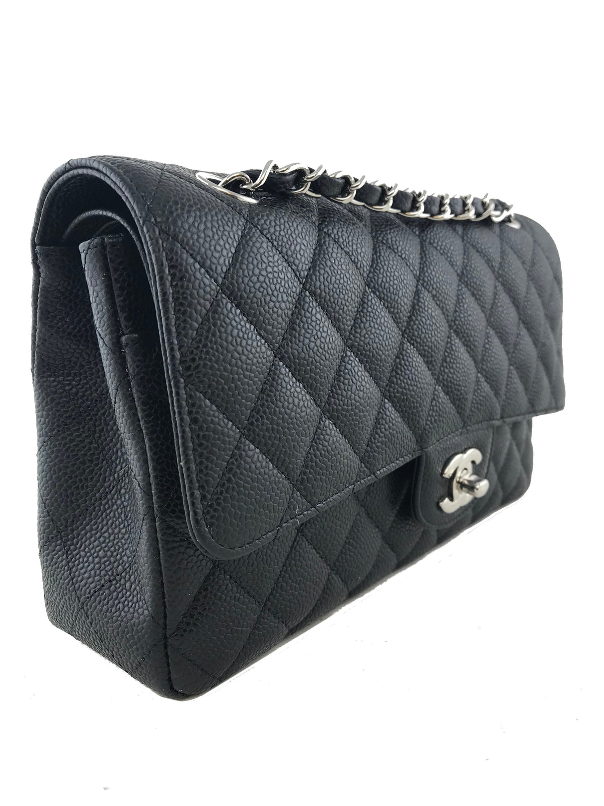 Chanel Quilted Caviar Classic Medium Double Flap Bag - image 3