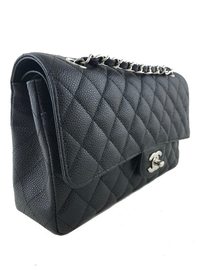 Chanel Quilted Caviar Classic Medium Double Flap Bag - image 3