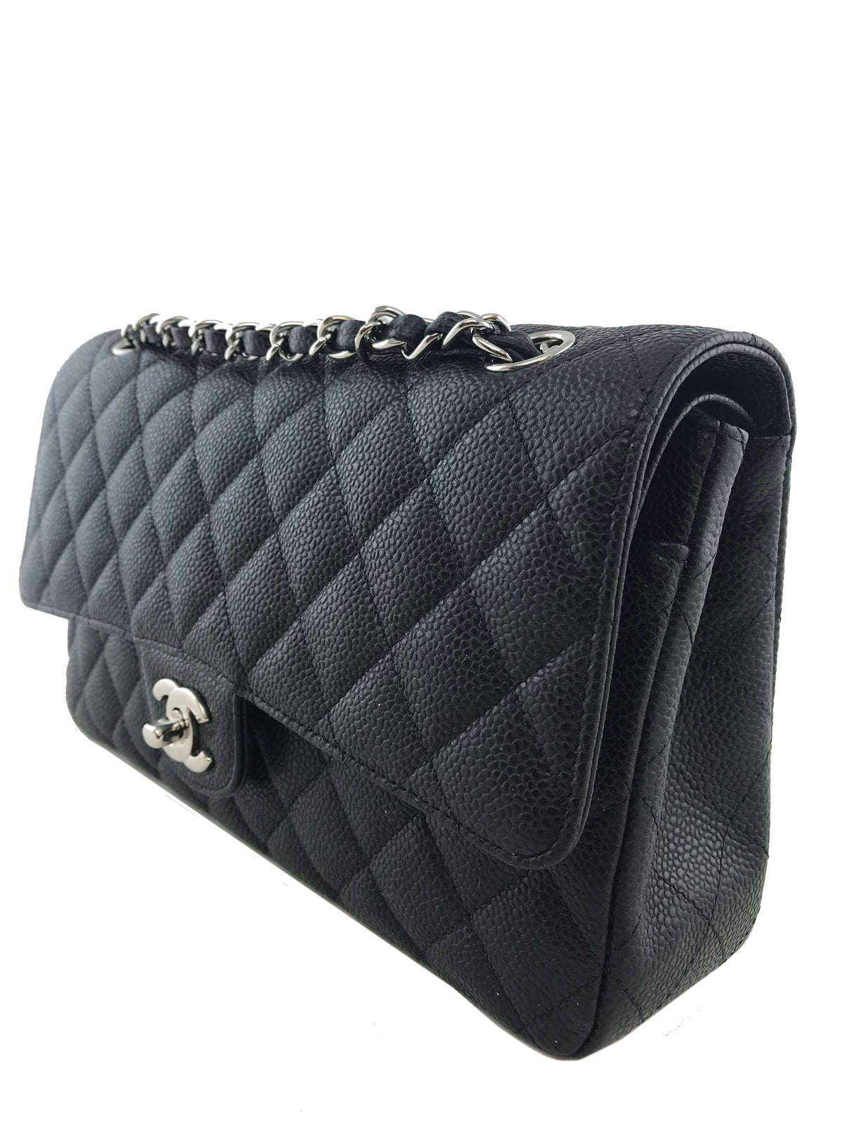 Chanel Quilted Caviar Classic Medium Double Flap Bag - image 4