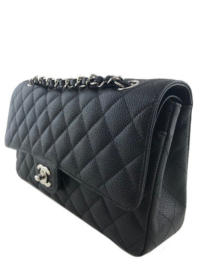 Chanel Quilted Caviar Classic Medium Double Flap Bag - image 4