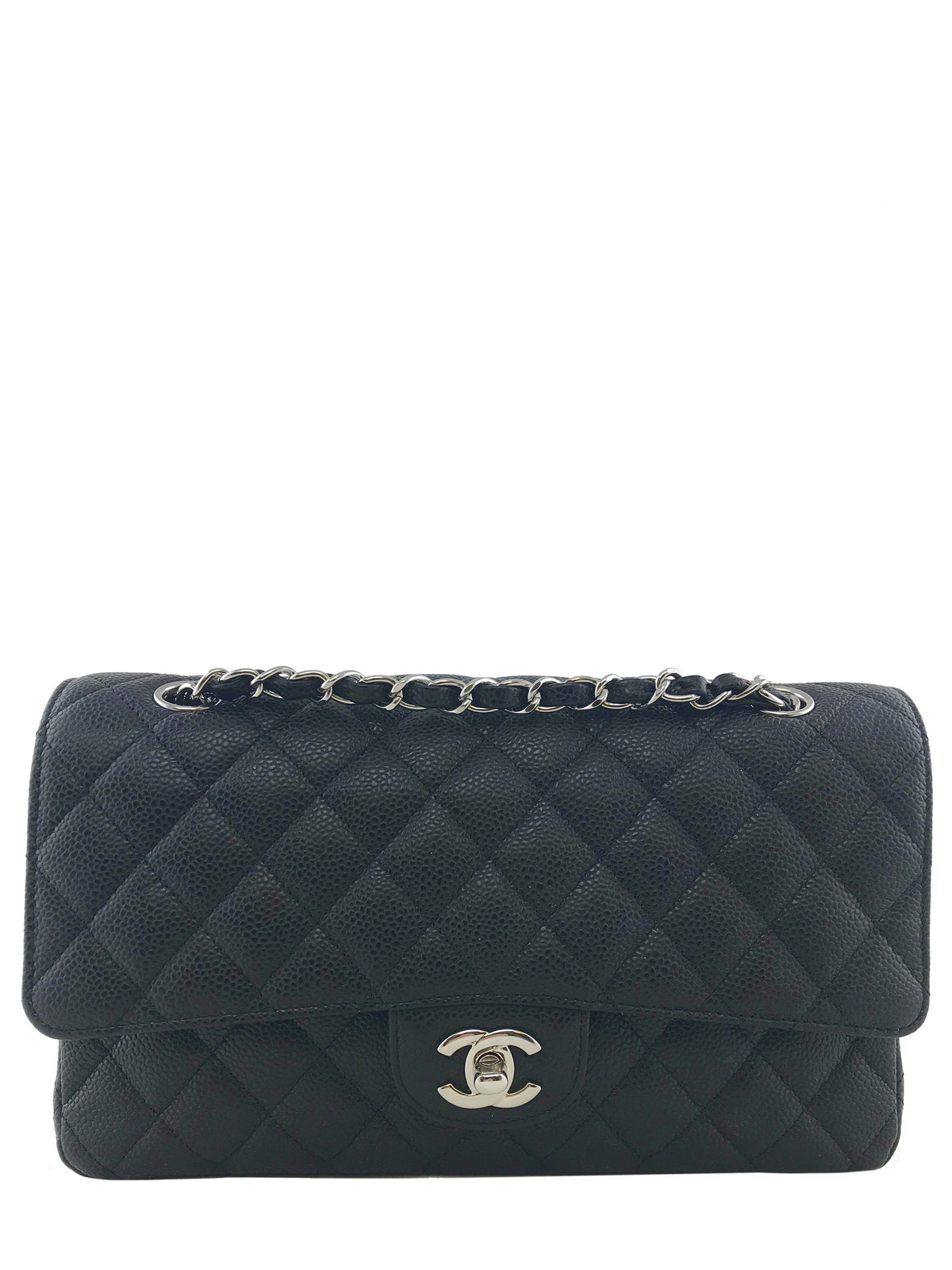 Chanel Quilted Caviar Classic Medium Double Flap Bag - image 1