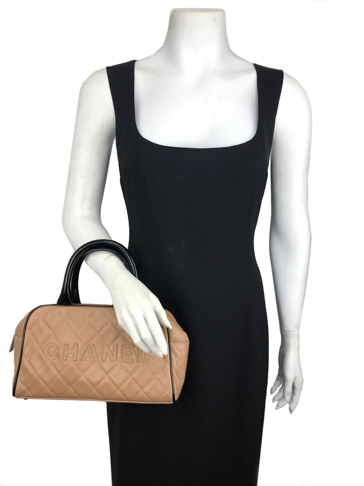 Chanel Quilted Caviar Leather Small Bowler Bag - photo 2