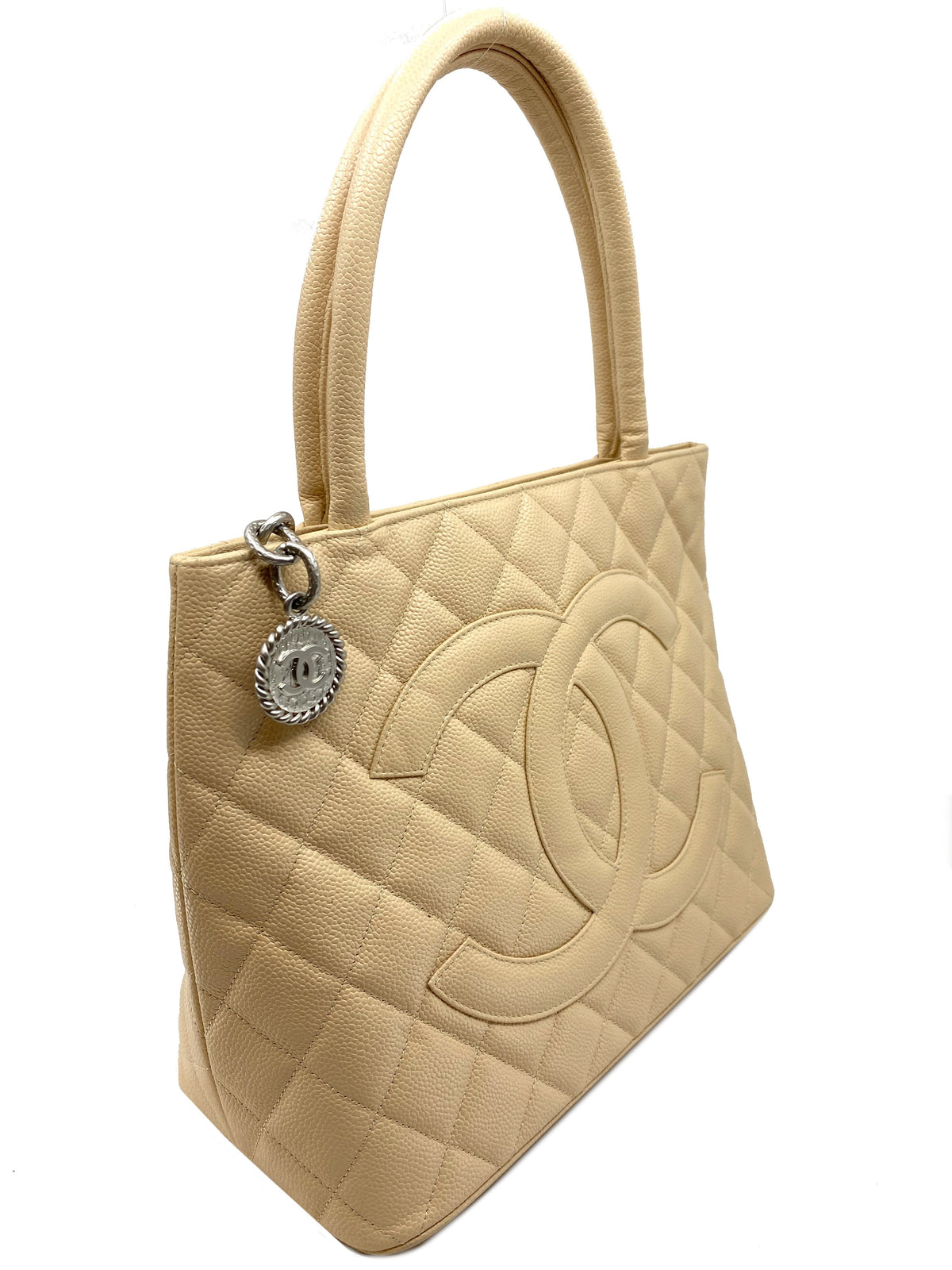 Chanel Quilted Caviar Medallion Tote Bag - image 2