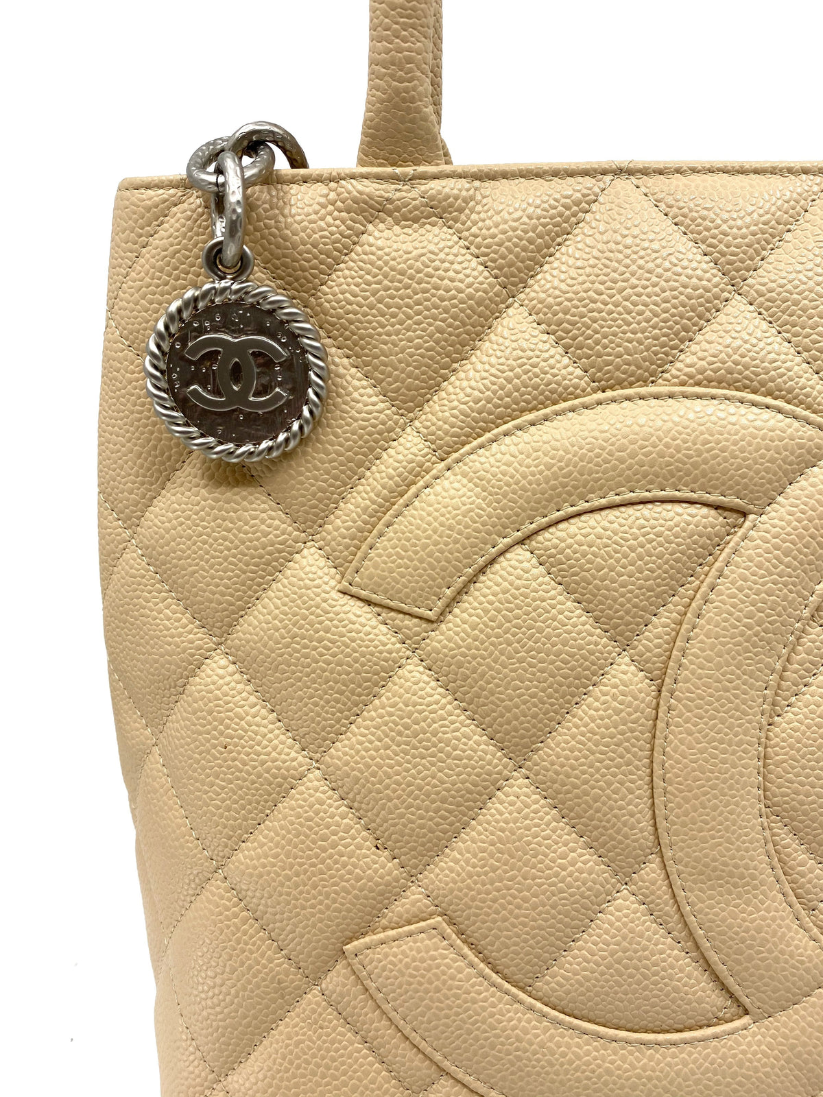 Chanel Quilted Caviar Medallion Tote Bag - image 4