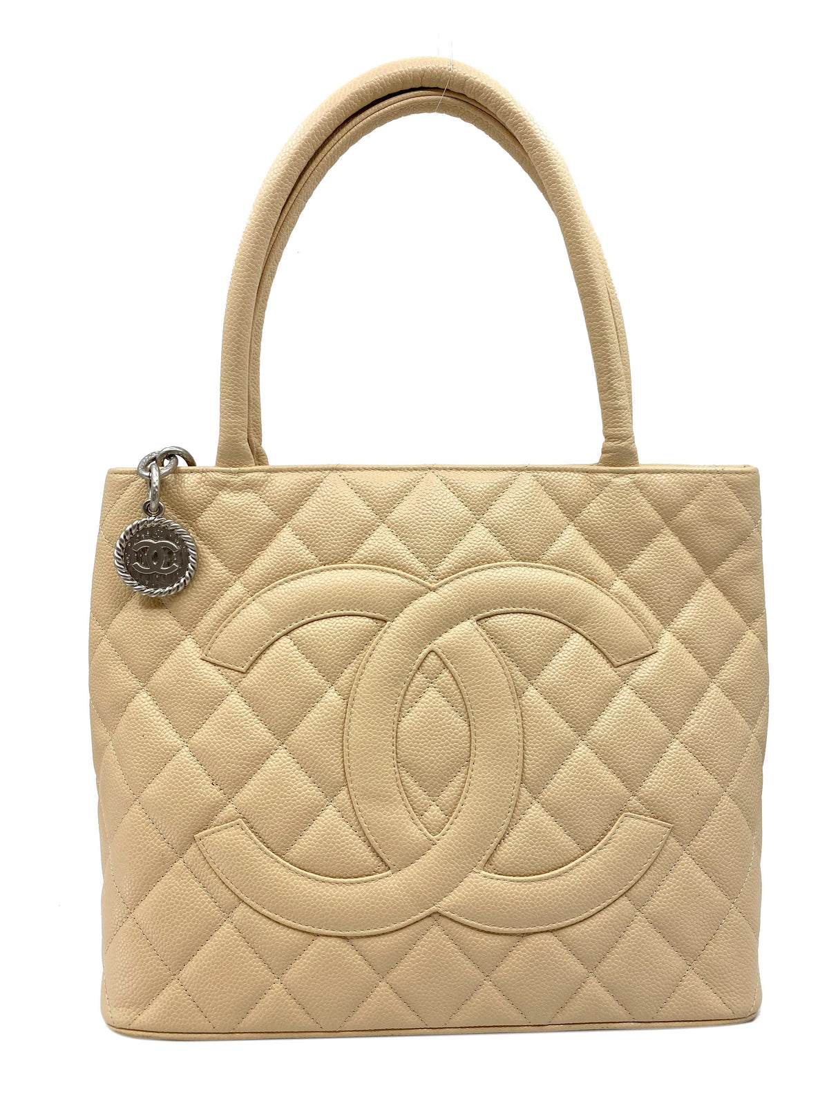 Chanel Quilted Caviar Medallion Tote Bag - image 1
