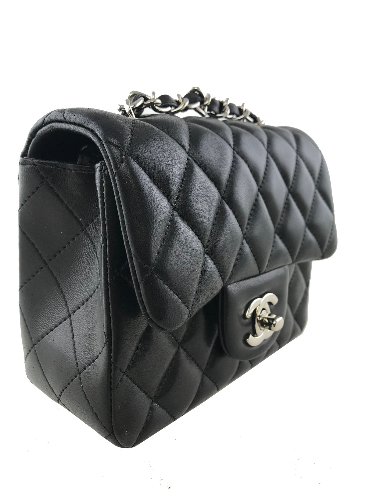 Chanel Quilted Lambskin Mini Square Flap Bag - photo 3