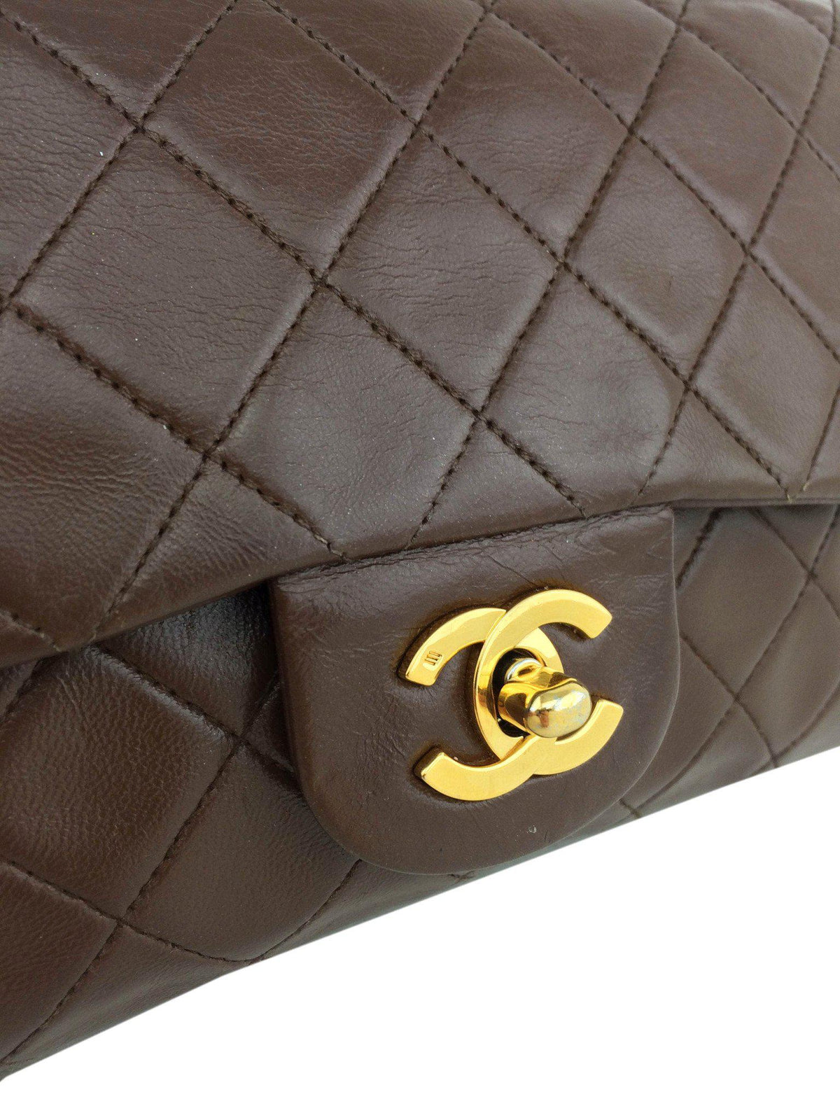 Chanel Quilted Lambskin Small Classic Double Flap Bag - image 9