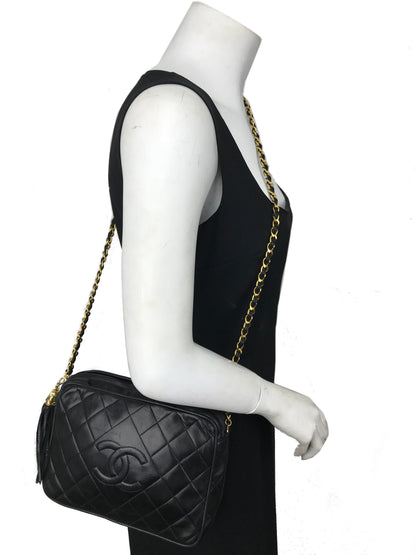 Chanel Quilted Lambskin Tassel Camera Case Bag - photo 2