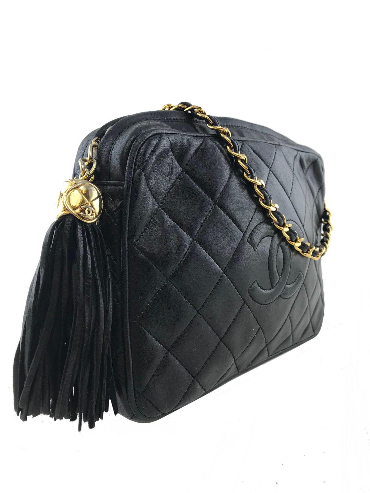 Chanel Quilted Lambskin Tassel Camera Case Bag - photo 3