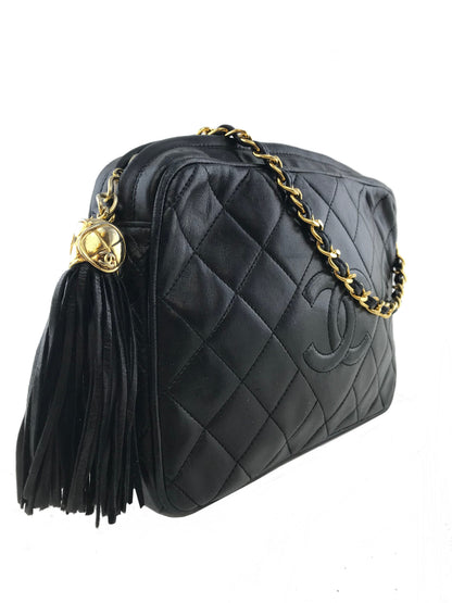 Chanel Quilted Lambskin Tassel Camera Case Bag - photo 3