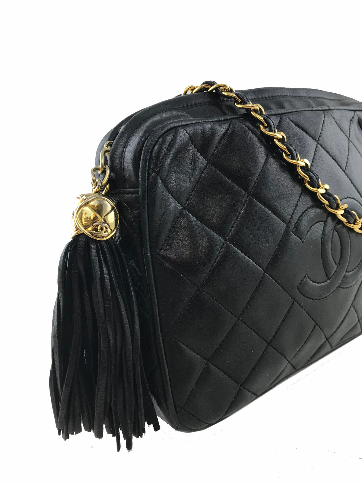 Chanel Quilted Lambskin Tassel Camera Case Bag - photo 4
