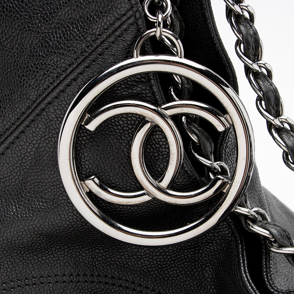 Chanel Quilted Leather CC Charm Hobo - image 12