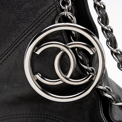 Chanel Quilted Leather CC Charm Hobo - image 12