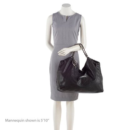 Chanel Quilted Leather CC Charm Hobo - image 5