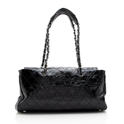 Chanel Quilted Patent Leather Ritz Flap Bag - image 3