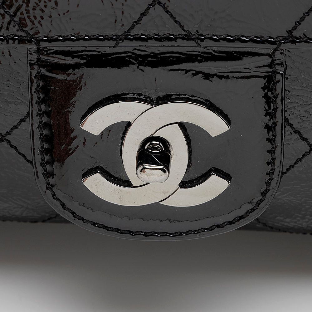 Chanel Quilted Patent Leather Ritz Flap Bag - image 10