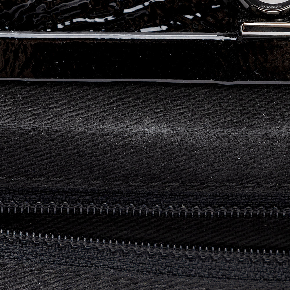 Chanel Quilted Patent Leather Ritz Flap Bag - image 11