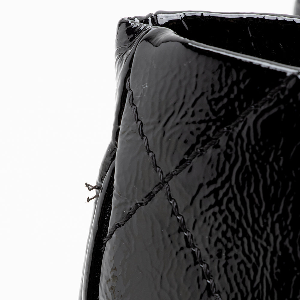 Chanel Quilted Patent Leather Ritz Flap Bag - image 13