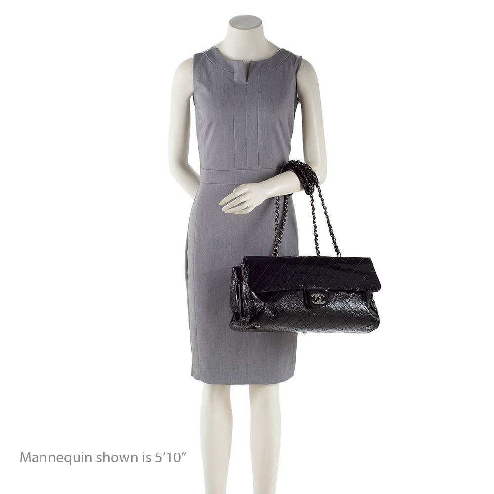 Chanel Quilted Patent Leather Ritz Flap Bag - image 5