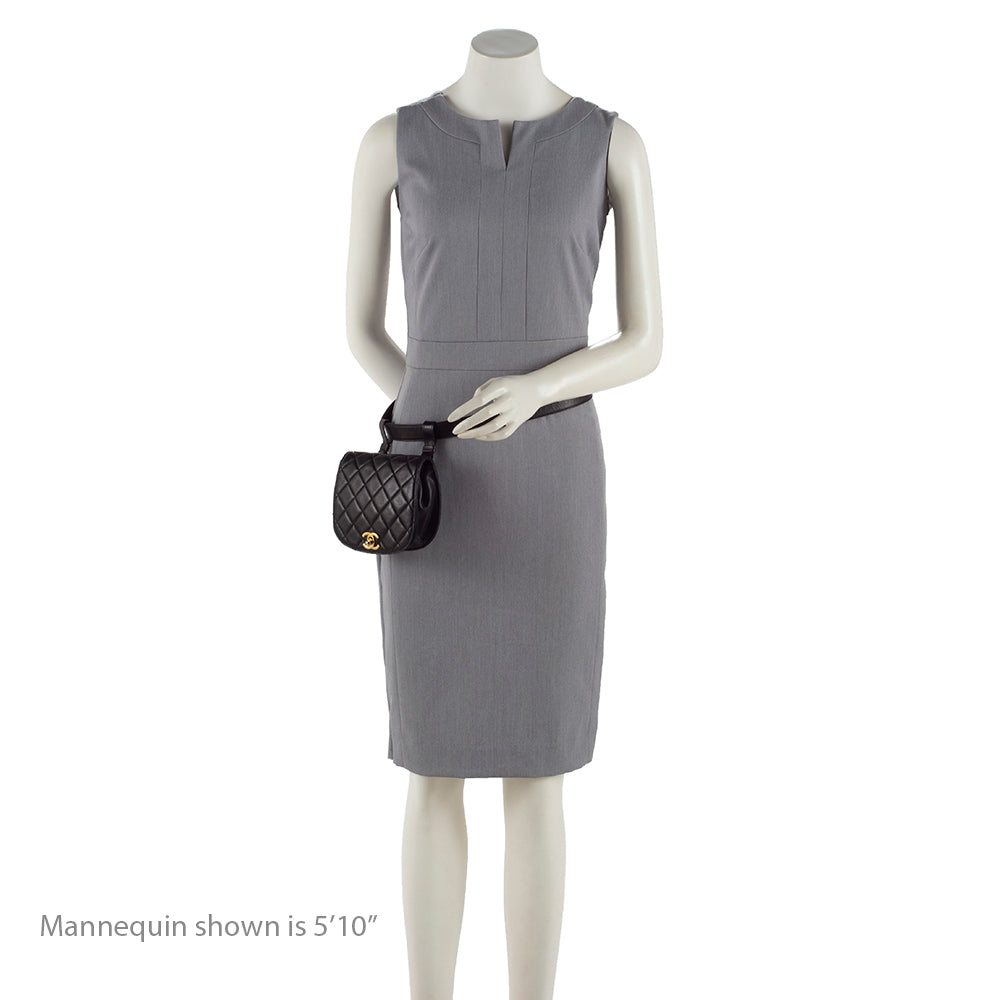 Chanel Vintage Lambskin CC Belt Bag - Size 32 / 80 - image 5