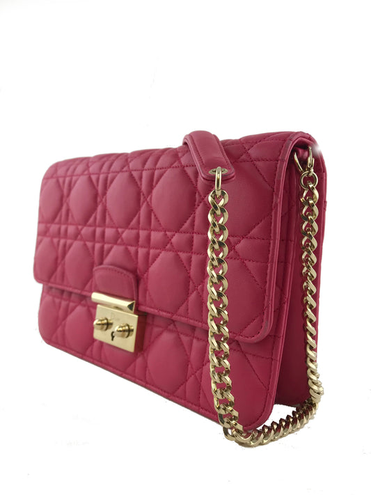 Christian Dior Cannage Quilted Leather Wallet-On-Chain Bag - image 2