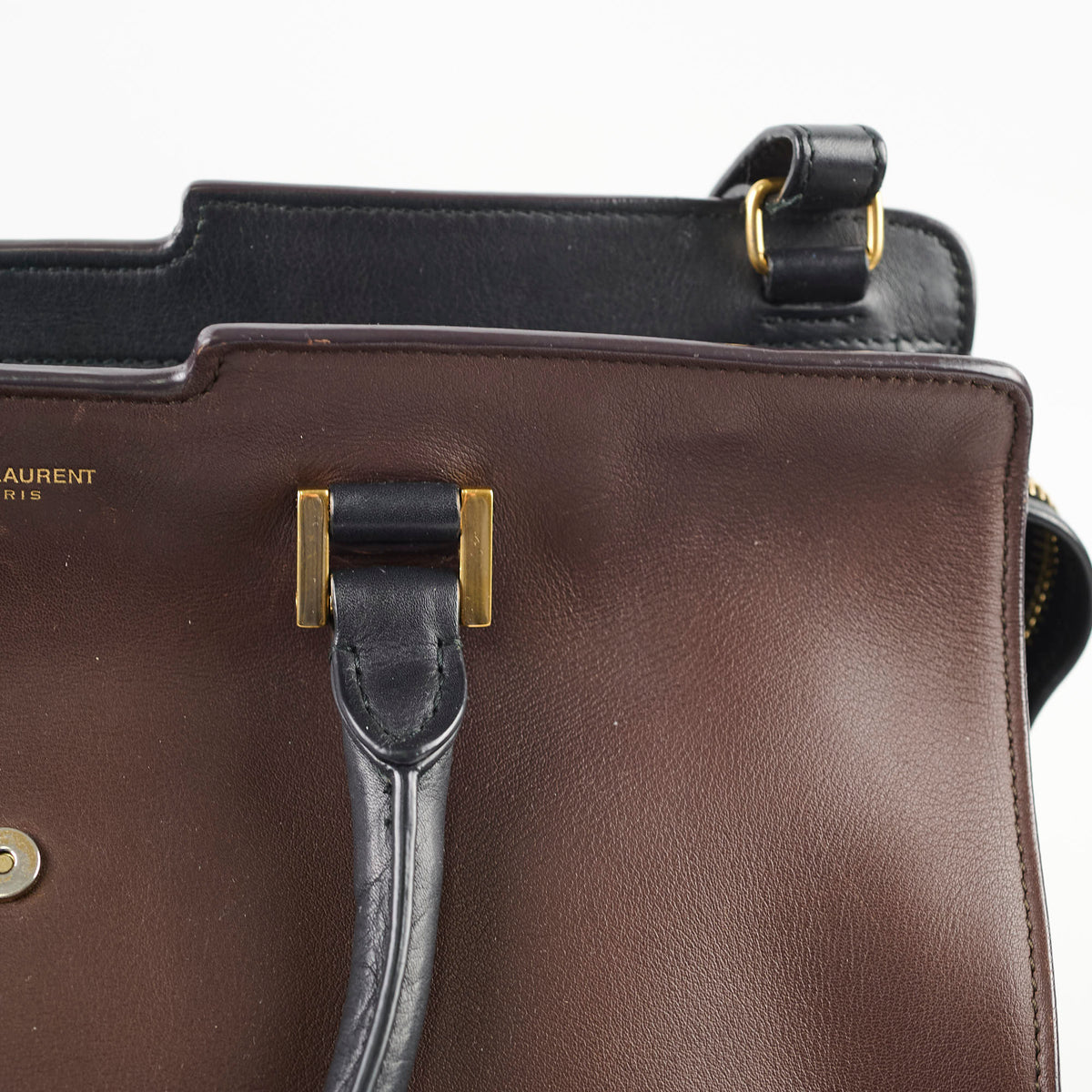 Saint Laurent Small Cabas Dark Brown Tote - photo 6