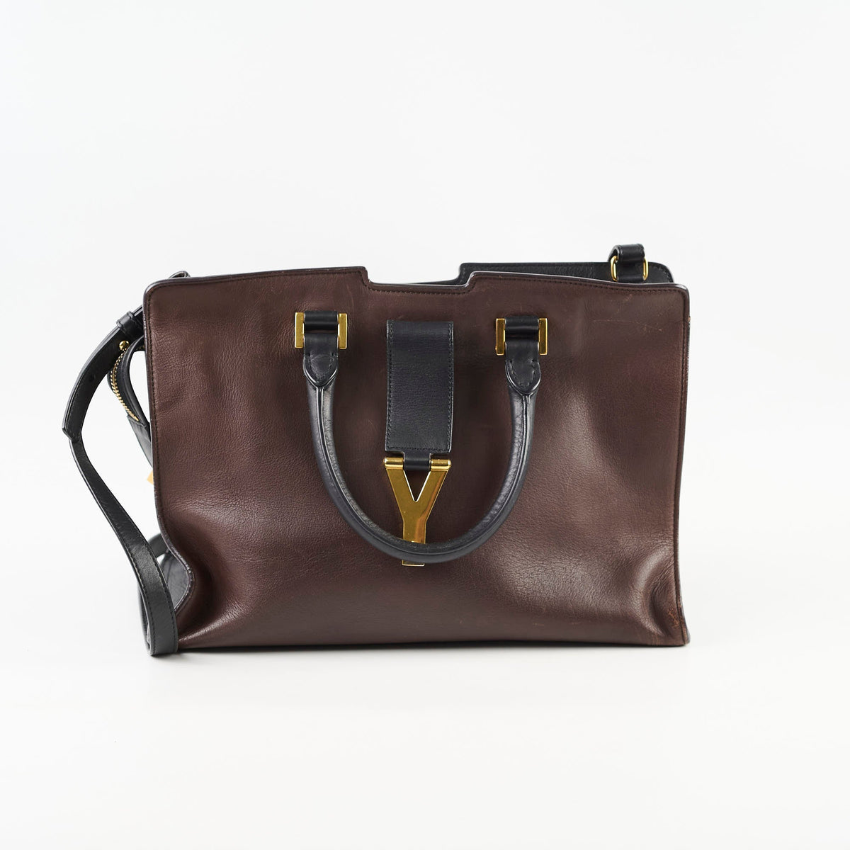 Saint Laurent Small Cabas Dark Brown Tote - photo 1