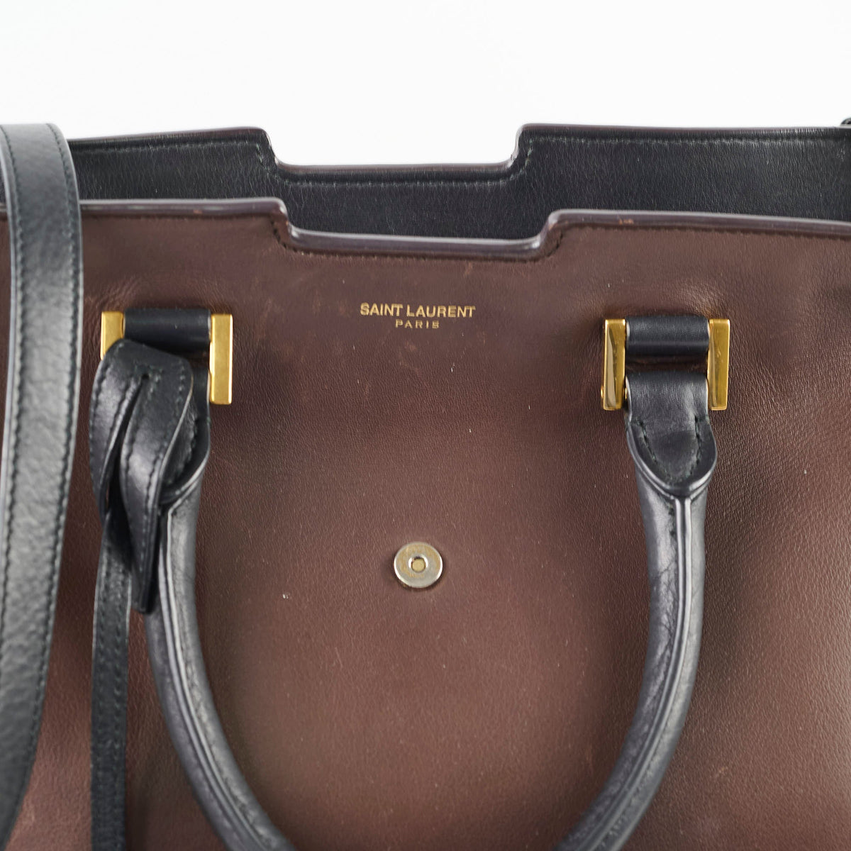 Saint Laurent Small Cabas Dark Brown Tote - photo 7