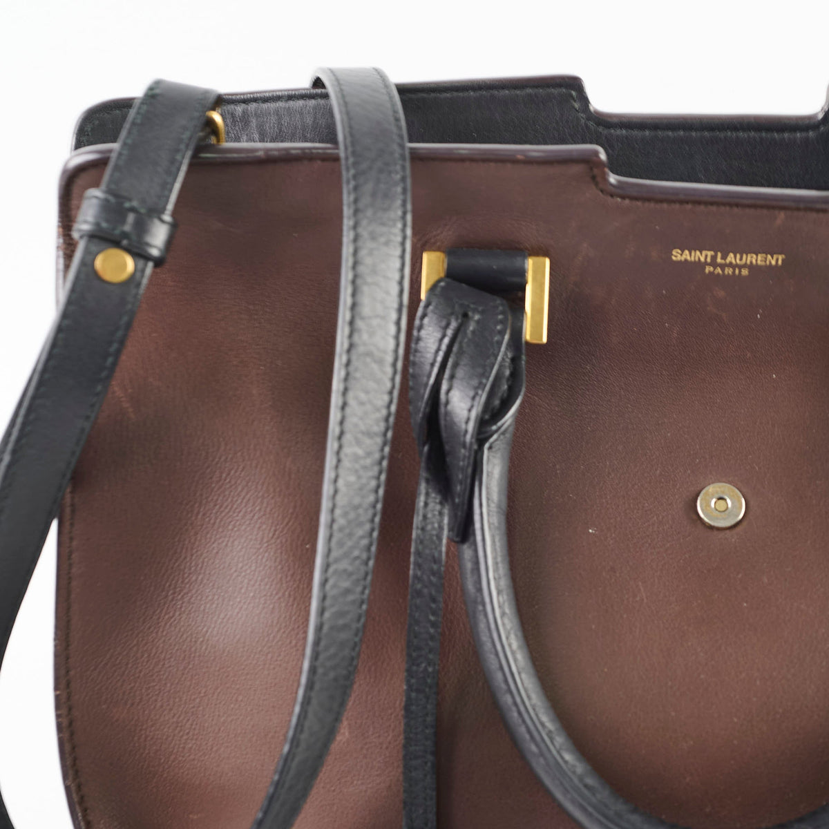 Saint Laurent Small Cabas Dark Brown Tote - photo 10