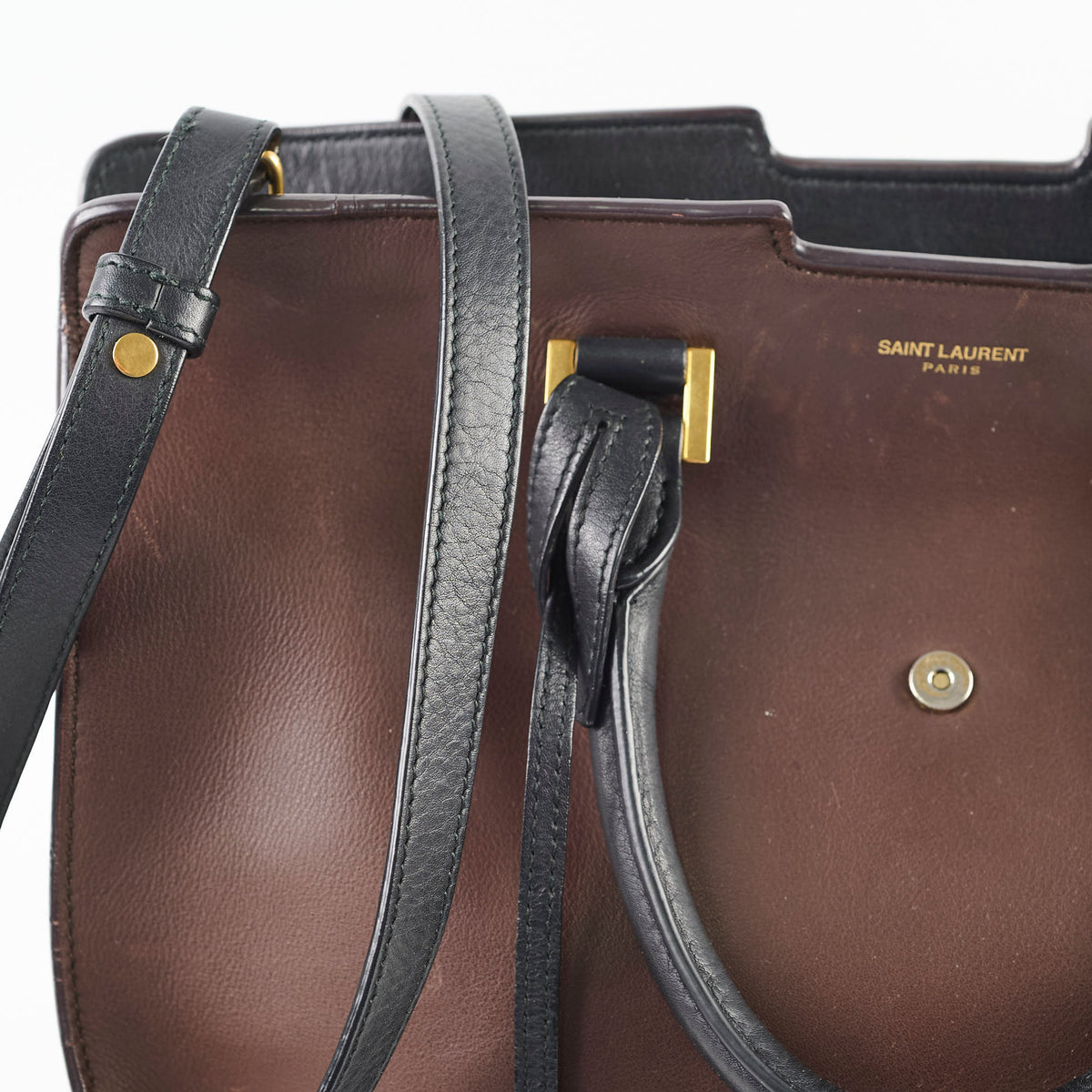 Saint Laurent Small Cabas Dark Brown Tote - photo 11