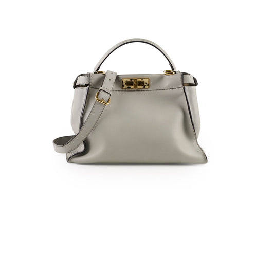 Fendi Medium Peekaboo Light Grey - photo 1