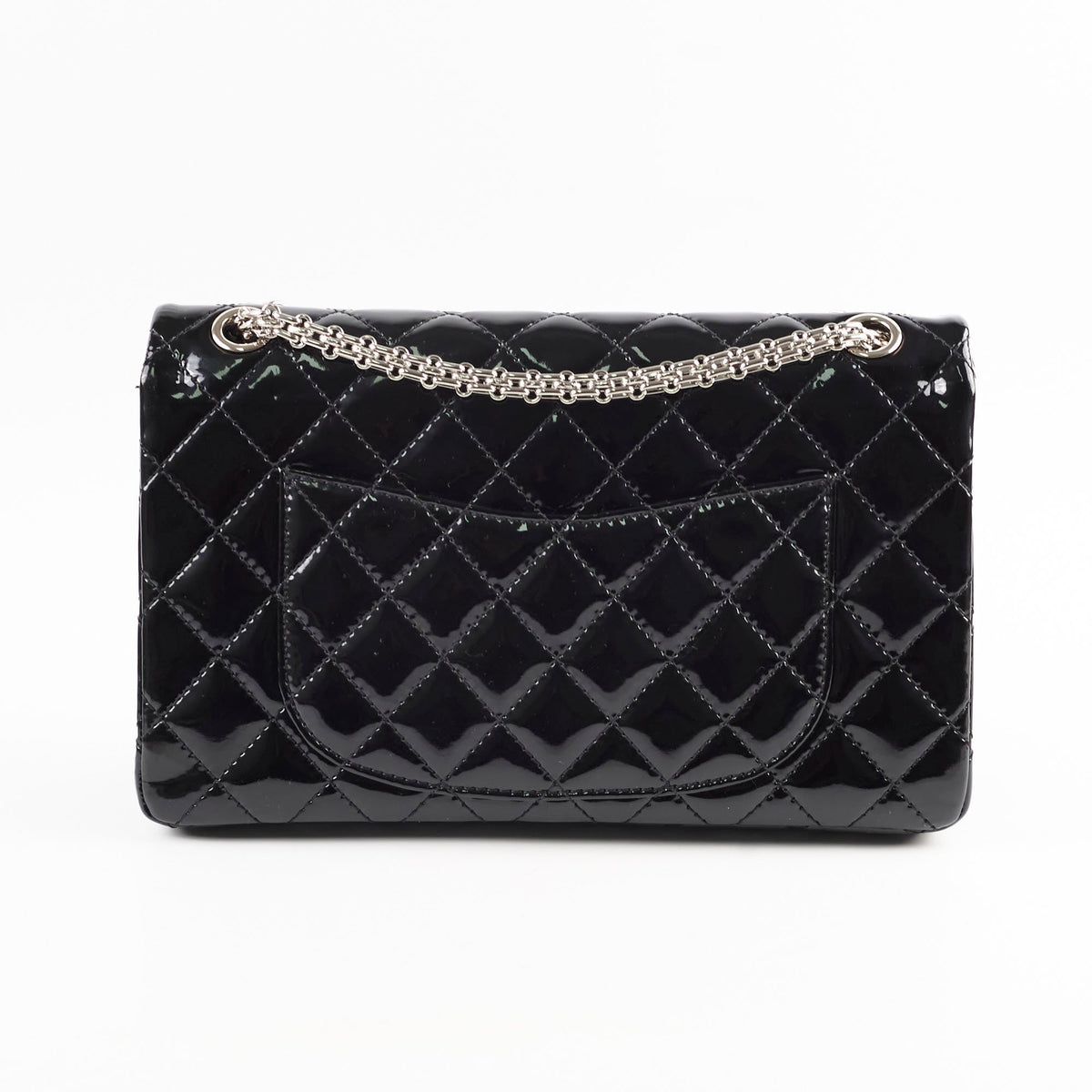 Chanel Reissue 226 Patent Black Silver Hardware - photo 2