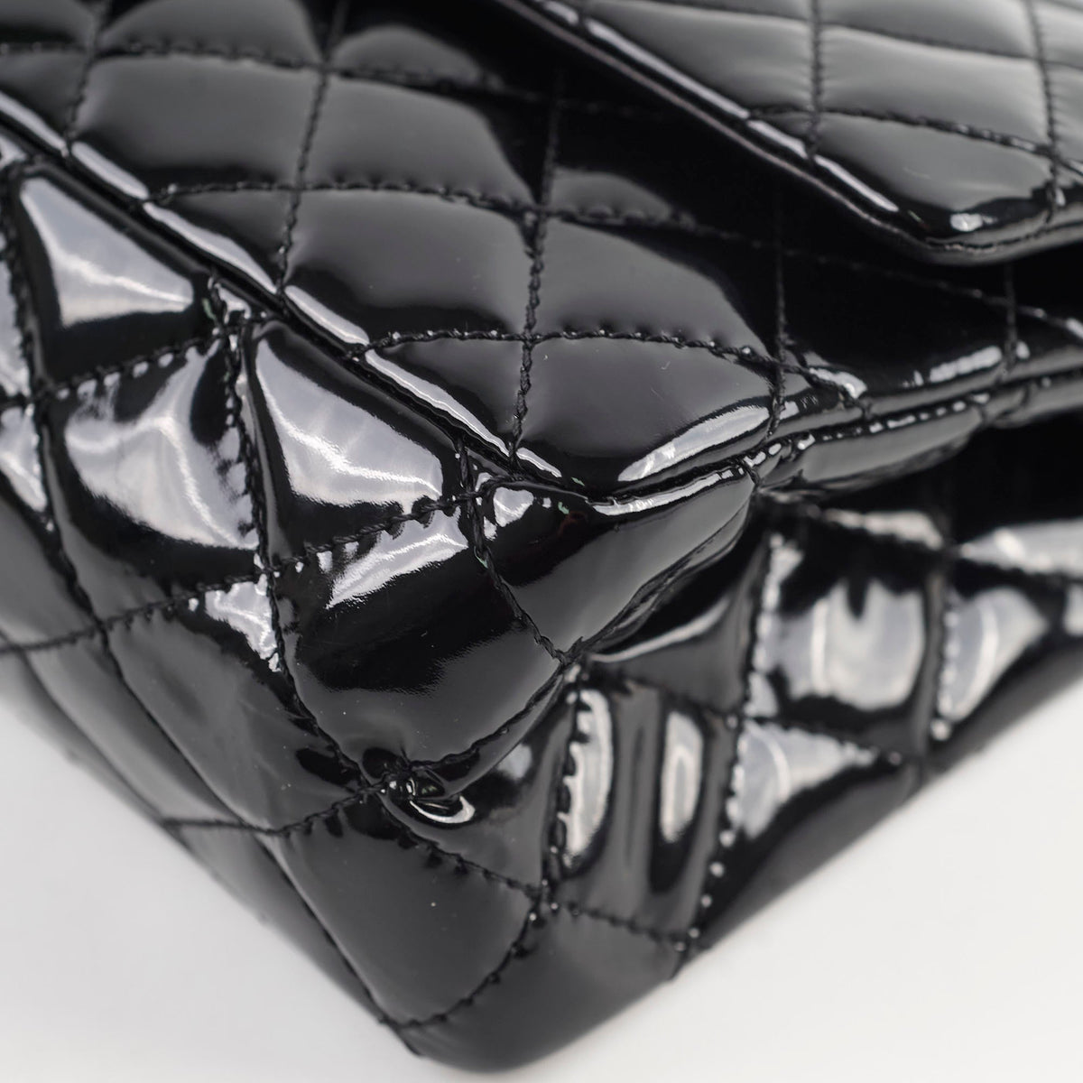 Chanel Reissue 226 Patent Black Silver Hardware - photo 12