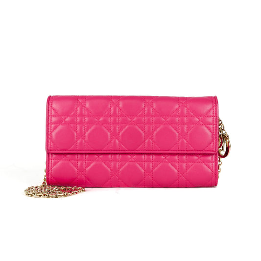 Dior Wallet On Chain WOC Pink - photo 1
