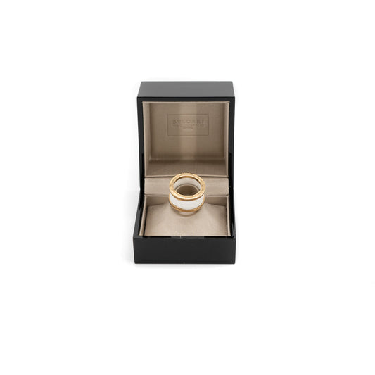 Bvlgari B.Zero Ring Pink Gold White Ceramic - photo 1