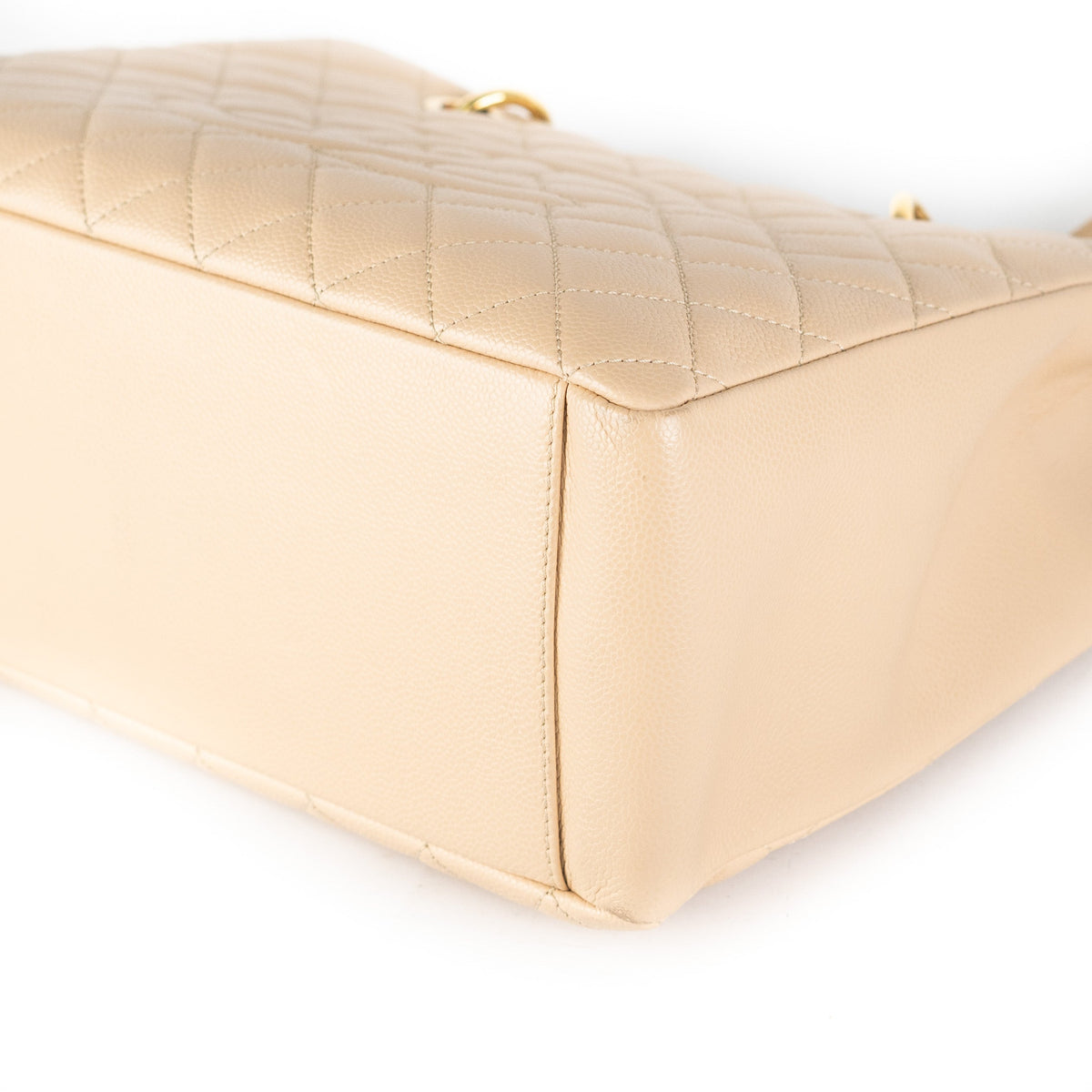 10/7 Deal Of The Day - Chanel Quilted Caviar Grand Shopping Tote GST Beige - photo 14
