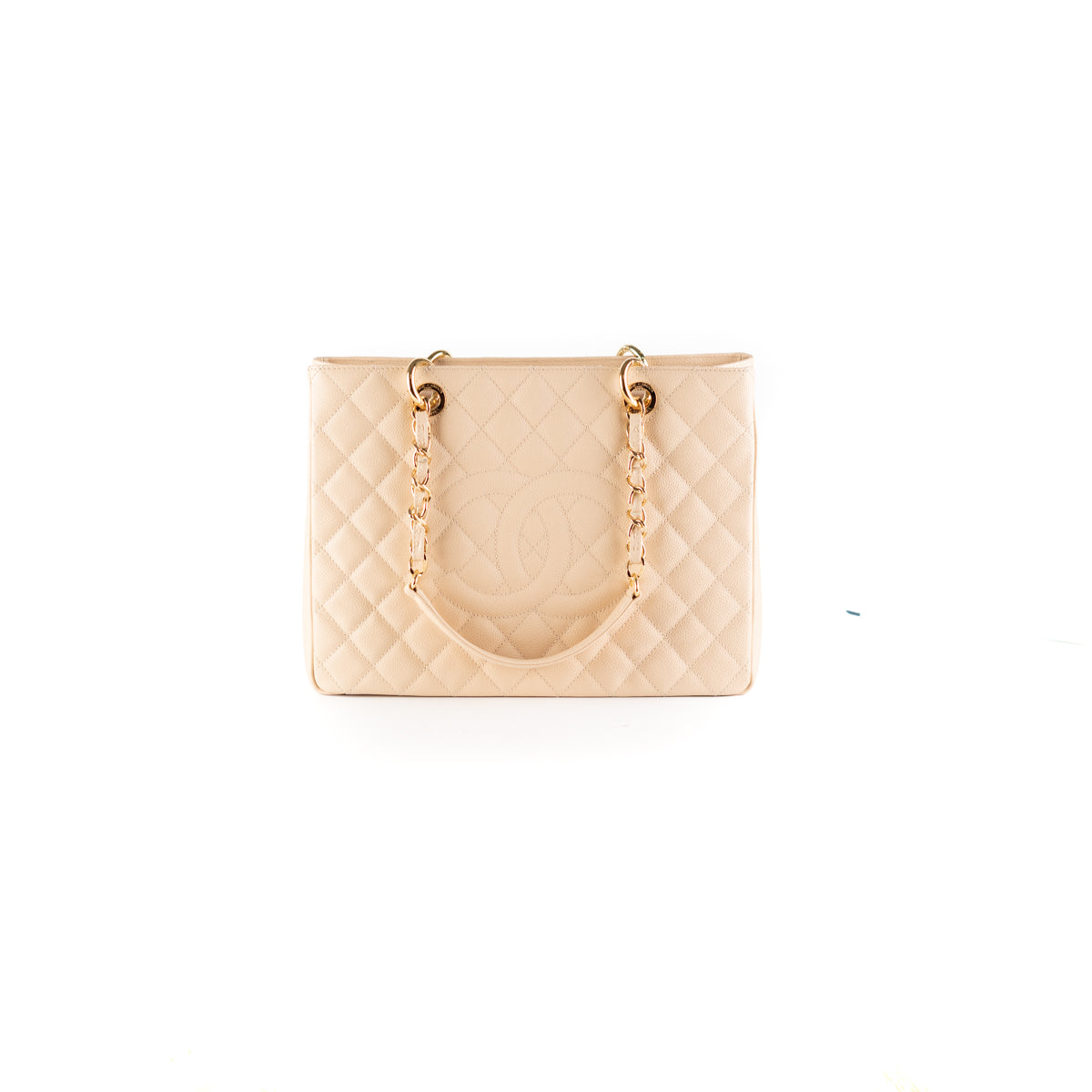 10/7 Deal Of The Day - Chanel Quilted Caviar Grand Shopping Tote GST Beige - photo 2